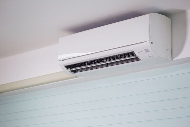 ac unit attached to wall