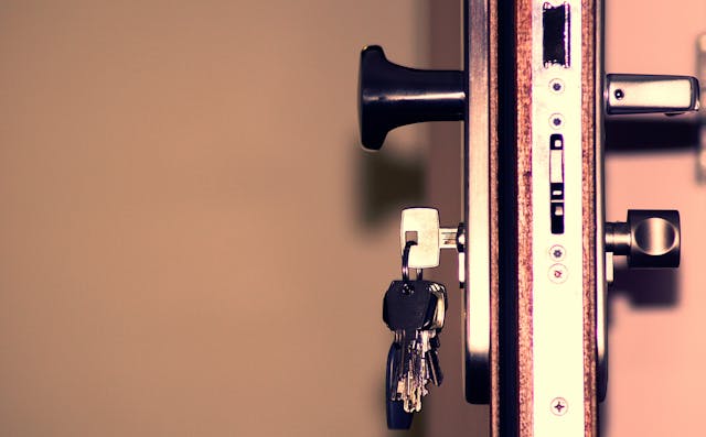 key in door